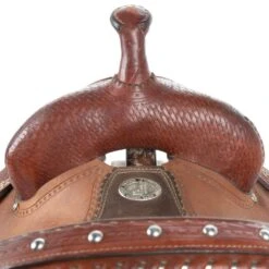 NRS Used 13.5in Double J Pozzi Pro Barrel Saddle -Western Denim Store 02 308BR 3