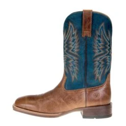 Ariat Men's Valor Ultra Dark Tan 11in. Rocky Blue Square Toe Boots -Western Denim Store 10034080 2
