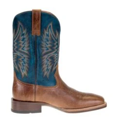 Ariat Men's Valor Ultra Dark Tan 11in. Rocky Blue Square Toe Boots -Western Denim Store 10034080 4