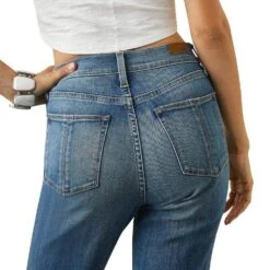 Ariat Women's High Rise Ultra Lucy Relaxed Straight Jean Fontana -Western Denim Store 10042220 02