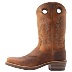 Ariat Men's Hybrid Roughstock Sorrel Crunch Square Toe Boot -Western Denim Store 10044565 031