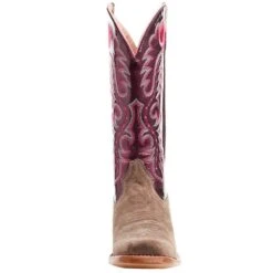 Ariat Women's Futurity Smokey Roughout/ Wine Patent 13 In Top Boot -Western Denim Store 10047069 05