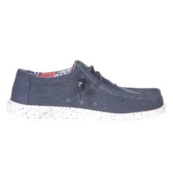 Heydude Men's Hey Dude Blue Wally Stretch Casual Shoe -Western Denim Store 110382600 4