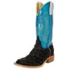Anderson Bean Men's Matte Black Bass Boots 13in. Blue Luster Top Boot -Western Denim Store 115095 default l