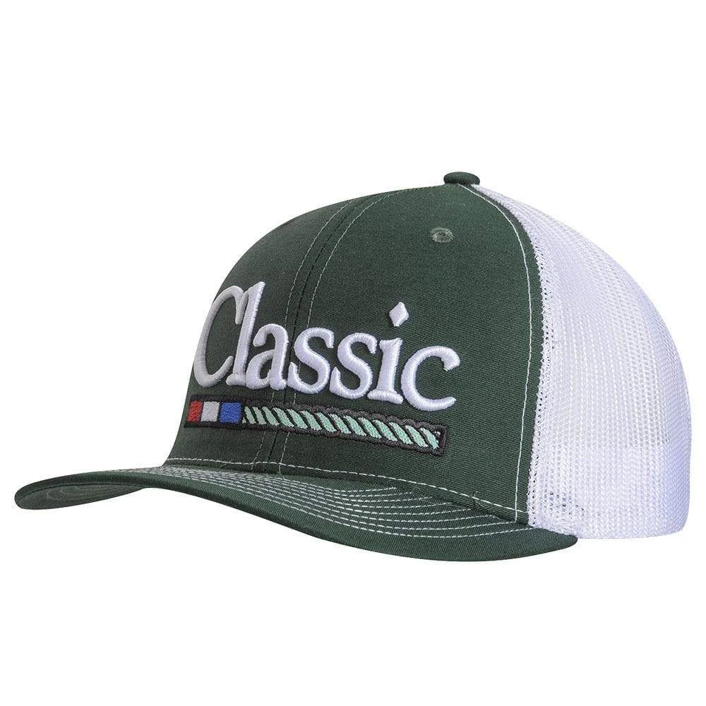 Classic Ropes Green/White Large Embroidered Logo Cap 3 Classic Ropes Green/White Large Embroidered Logo Cap