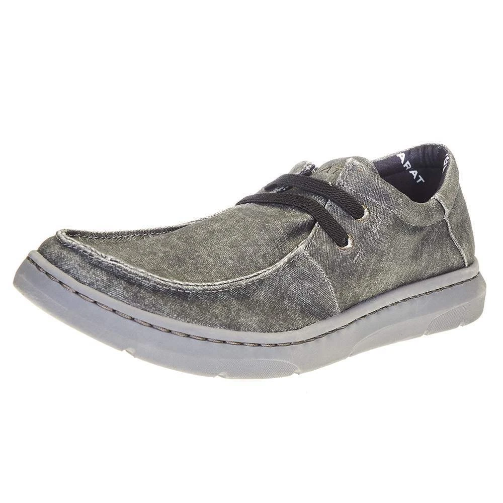 Ariat Men's Hilo Stretch Charcoal Canvas Shoe 3 Ariat Men's Hilo Stretch Charcoal Canvas Shoe