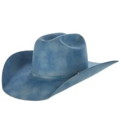 Western Denim Store 17 Jw Brooks Custom Hats 50X Robins Egg Smoke 4 1/4in. Brim Felt Cowboy Hat