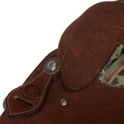 Nrs Competitors NRS Competitor Series Chocolate Youth Roughout Barrel Racing Saddle -Western Denim Store 1411897Y 4