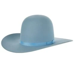 Western Denim Store 19 Rodeo King 7X Powder Blue 4 Inch Brim Open Crown Felt Hat