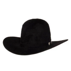 American Hats 20X Grizzly Black 4 1/4in. Brim Felt Cowboy Hat -Western Denim Store 20XGBLKS42 open