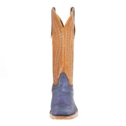 Rios Of Mercedes Men`s Olathe RR Royal Blue Wyoming 15` Vanilla Navajo Bison Top Cowboy Boot -Western Denim Store 256890 2
