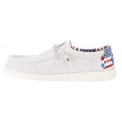 Heydude Men's Hey Dude Wally Patriotic Off White Casual -Western Denim Store 40001 1K1 03
