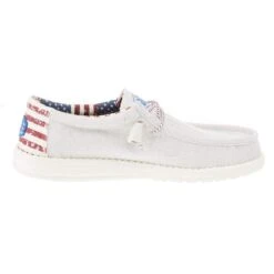 Heydude Men's Hey Dude Wally Patriotic Off White Casual -Western Denim Store 40001 1K1 05