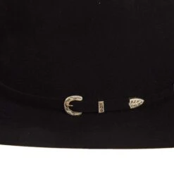 American Hats 40X Black Open Crown 4-1/4in. Brim Felt Cowboy Hat -Western Denim Store 40XBLKS42 2