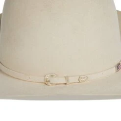 American Hats 40X Bone Self Band 5in. Brim Open Crown Felt Cowboy Hat -Western Denim Store 40XBONES5 22