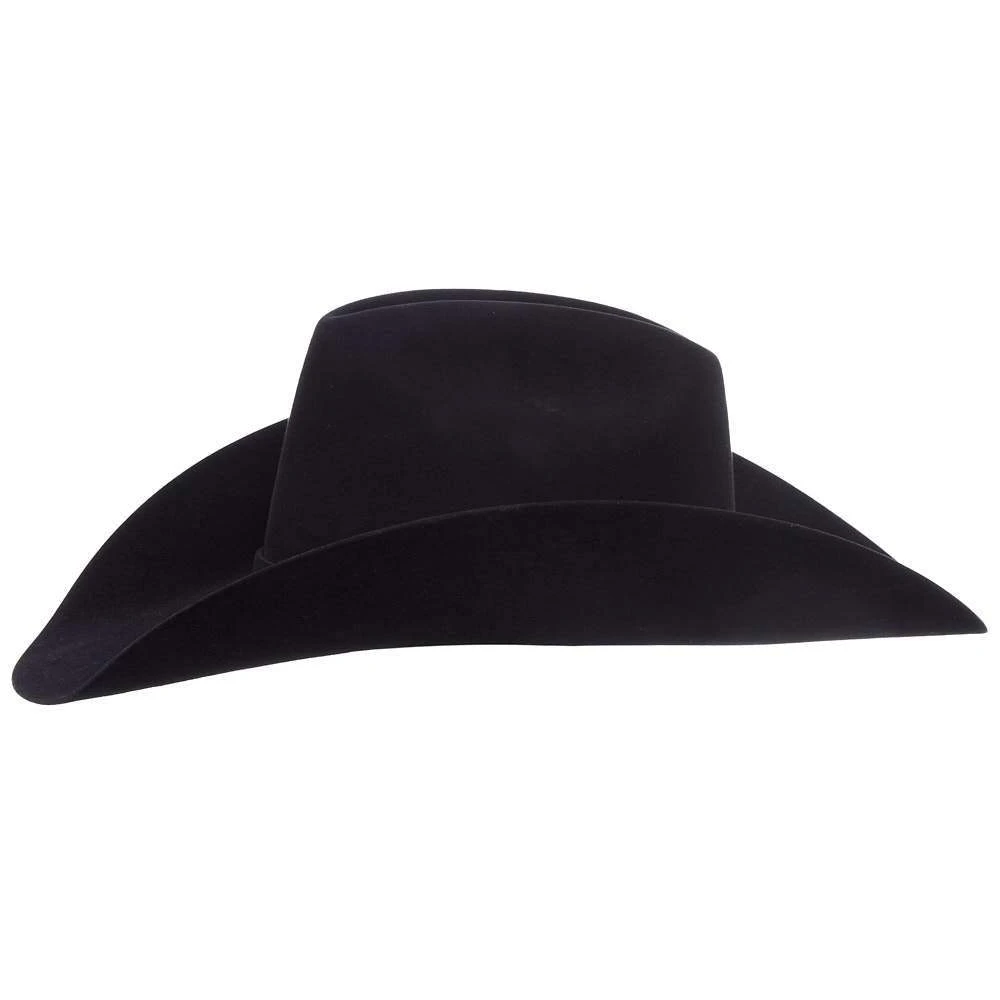 American Hats AHC 40X Rancher Crease Black Self Band 4 1/2in. Brim Felt Cowboy Hat 5 American Hats AHC 40X Rancher Crease Black Self Band 4 1/2in. Brim Felt Cowboy Hat - Image 3