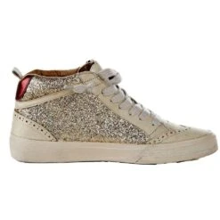 Shu Shop Ladies Gold Glitter Paulina High Top Casual Shoe -Western Denim Store 529 714 05
