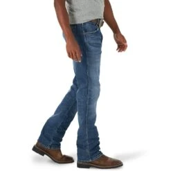 Wrangler Men's Retro Green Jean 77 Slim -Western Denim Store 77MWPME 2