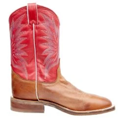 Tony Lama Men`s Brayden Cedar Brown 11in. TImeless Red Top Round Toe -Western Denim Store 7884 5