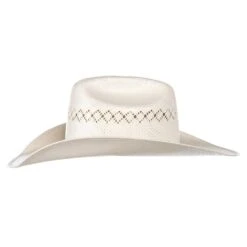 American Hats Ivory 8400 4 1/4in. Brim Rancher Crease Straw Cowboy Hat -Western Denim Store 8400RC2CCH0C42 2
