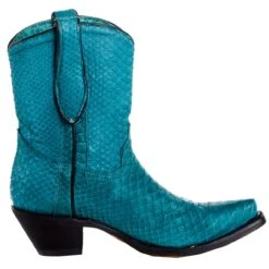 Corral Women`s Turquoise Python 8in. Top Boot -Western Denim Store A4196 05
