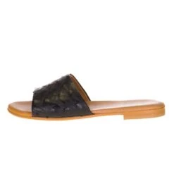 Agavesky Women's Agave Sky Black Full Quill Ostrich Sandal -Western Denim Store BLK SANDAL 2