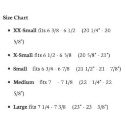 Resistol Ridesafe Felt Cowboy Hat -Western Denim Store HFRIDE 02407 size 20chart