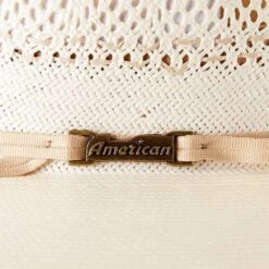 American Hats AHC JC4200 2 Cord Champagne Band 4 1/4in. Brim Open Crown Straw Cowboy Hat -Western Denim Store JC4200S2CCHAMP42 3