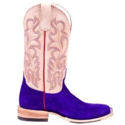 Macie Bean Women's Top Hand Bean Purple Suede Cowgirl Boot -Western Denim Store M2026 5
