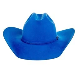 Rodeo King 7X Cobalt Blue 4in. Brim Open Crown Felt Cowboy Hat -Western Denim Store RK322 4