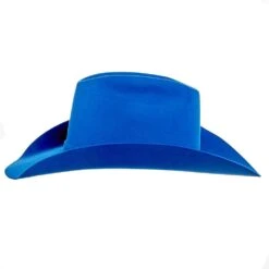 Rodeo King 7X Cobalt Blue 4in. Brim Open Crown Felt Cowboy Hat -Western Denim Store RK322 5