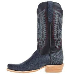 R Watson Boots Men`s Blue Cape Buffalo 13in Midnight Blue Sinatra Cowhide Top Boot -Western Denim Store RW7103 1 03