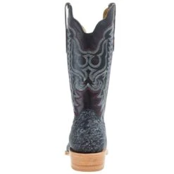 R Watson Boots Men`s Blue Cape Buffalo 13in Midnight Blue Sinatra Cowhide Top Boot -Western Denim Store RW7103 1 04